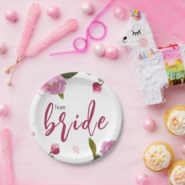 Multiflorales Brautparty Pappteller (Party)