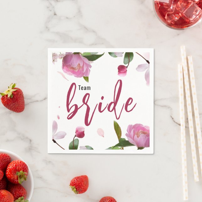 Multiflorales Brautparty Serviette (Beispiel)