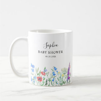 Multihued Wildflower Baby Shower Celebration Kaffeetasse