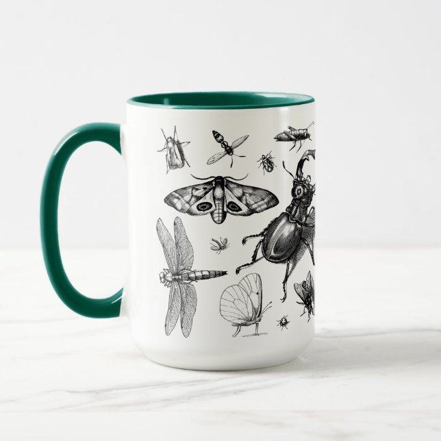 Multiinsektenbild Tasse (Links)