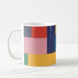 Multikolorale geometrische abstrakte Collage Kaffeetasse