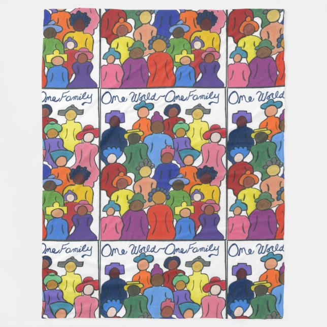Multikulturell, interrassisch, Diversity Blanket Fleecedecke (Vorderseite)