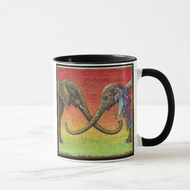 Multikulturelle Elefant-Tasse: Xenophile Tasse (Rechts)