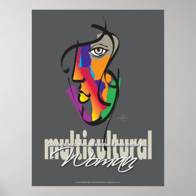 Multikulturelle Frau Poster (Vorne)