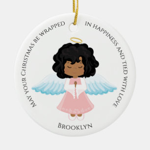 Multikulturelle Keramik Angel Ornament