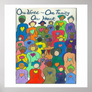 Multikulturelle Welt des Plakat-eins, eine Poster