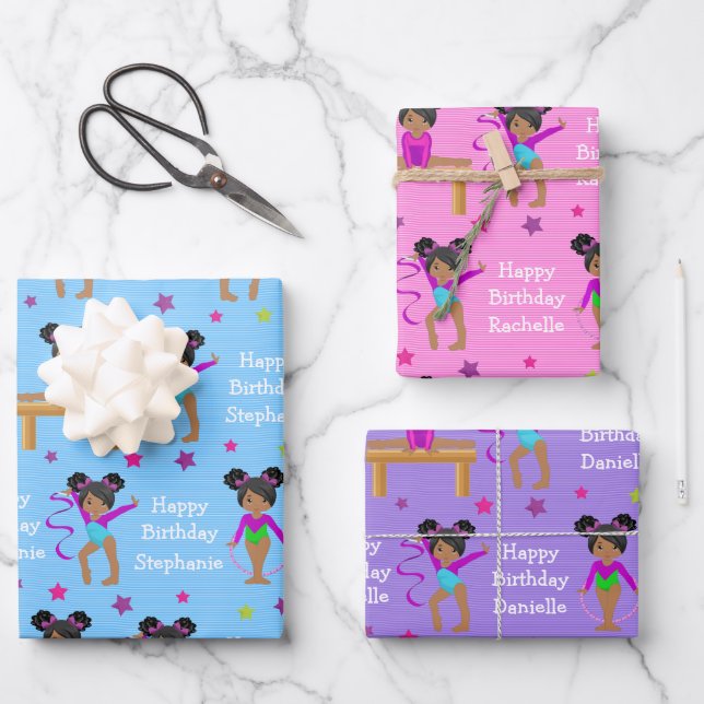 Multikulturelle Wrapping Paper Sheets Geschenkpapier Set (Vorderseite)