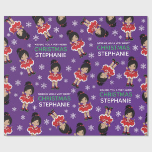 Multikultureller Weihnachtsmann Geschenkpapier