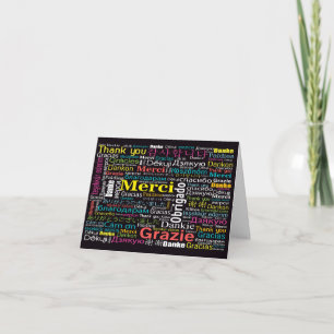 Multikulturelles Dankeschön oder Leere Notiz Dankeskarte