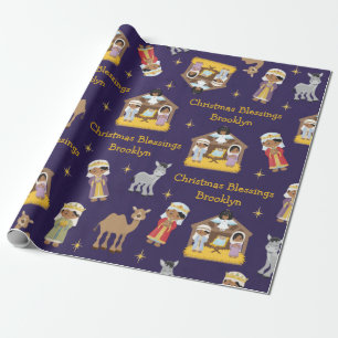 Multikulturelles Krippenpapier Geschenkpapier