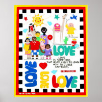 Multikulturelles Poster über Liebe