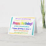 Multilingual Birthday Karte<br><div class="desc">Happy Birthday in English,  German,  French,  Dutch,  Spanish,  ... </div>