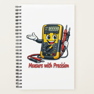 Multimeter Cartoon Messen mit Präzision Notizbuch Planer