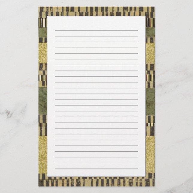 Multipatterned Platten-Malerei Briefpapier (Vorderseite)