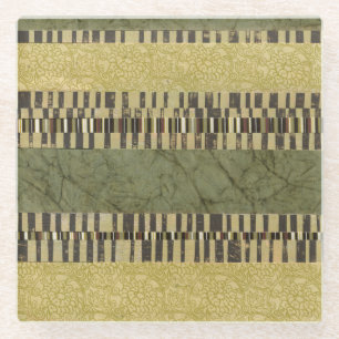 Multipatterned Platten-Malerei Glasuntersetzer