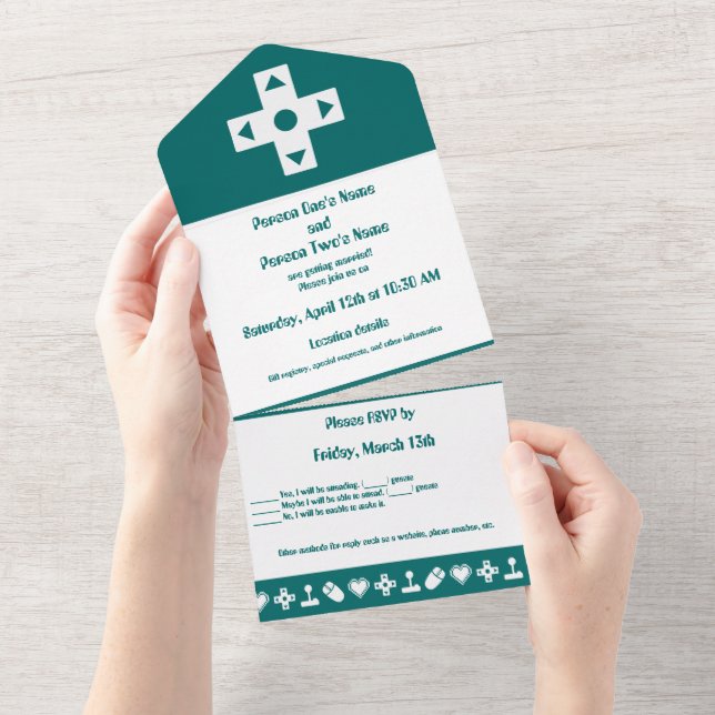 Multiplayer-Modus Aquamarin All In One Einladung (Abreißen)