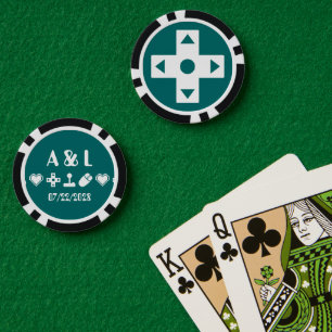 Multiplayer-Modus Aquamarin Pokerchips