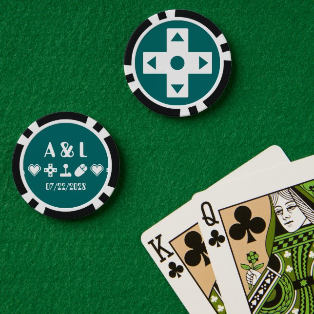 Multiplayer-Modus Aquamarin Pokerchips (Pokertisch (doppelt))