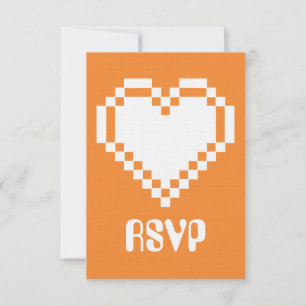 Multiplayer-Modus in Orange RSVP-Karte RSVP Karte