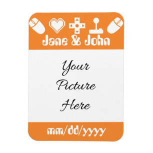 Multiplayer-Modus in Orange Save-the-Date-Magnet Magnet