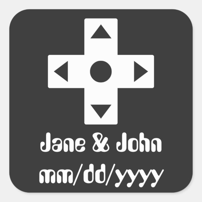 Multiplayer-Modus in Schwarz-Sticker Quadratischer Aufkleber (Vorderseite)