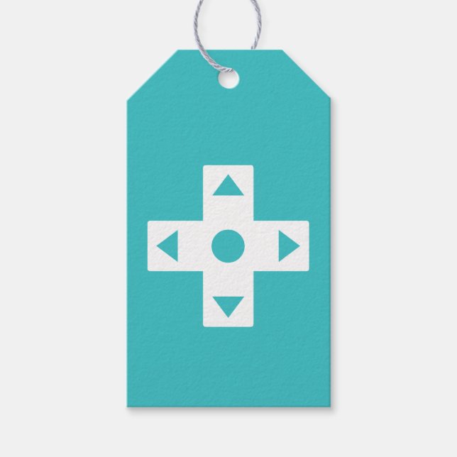 Multiplayer-Modus in türkisfarbener Geschenkmarke Geschenkanhänger (Vorderseite)