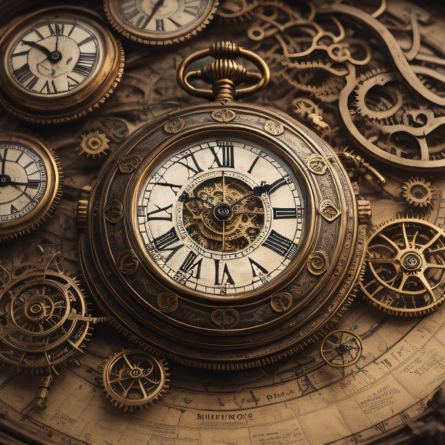 Multiple Clocks and Pocket Watches v2 Tissue Paper Seidenpapier (Von Creator hochgeladen)