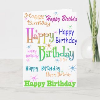Multiple Happy Birthday Card Karte