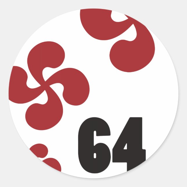 Multiple Kreuze 64.ai Runder Aufkleber (Vorderseite)