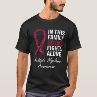 Multiple Myelom Awareness Burgundy Ribbon Familie T-Shirt