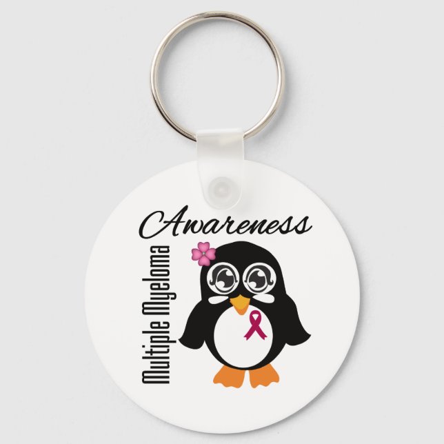 Multiple Myelom Awareness Pinguin Schlüsselanhänger (Vorderseite)