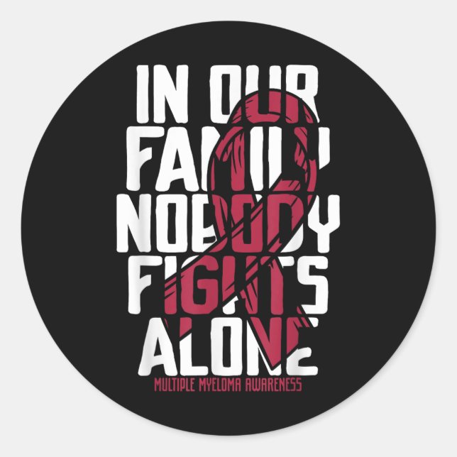 Multiple Myelom-Unterstützung Familiämisches Multi Runder Aufkleber (Vorderseite)