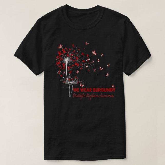 Multiple Myeloma Awareness Faith Hope Liebe Dandel T-Shirt (Design vorne)