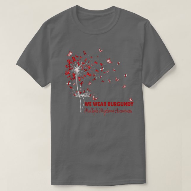 Multiple Myeloma Awareness Faith Hope Liebe Dandel T-Shirt (Design vorne)