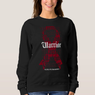 Multiple Myeloma Awareness Warrior Burgundy Ribbon Sweatshirt