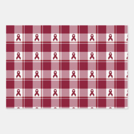 Multiple Myeloma Cancer Awareness Plaid Geschenkpapier Set