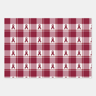 Multiple Myeloma Cancer Awareness Plaid Geschenkpapier Set