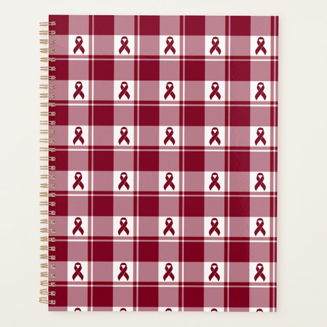 Multiple Myeloma Cancer Awareness Plaid Planner Planer (Vorderseite)