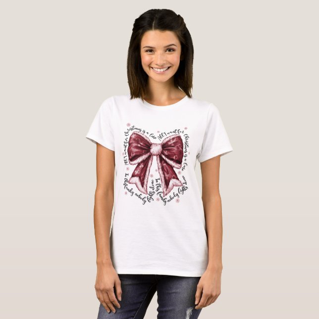 Multiple Myeloma Cure Christmas Bow Shirt (Vorne ganz)