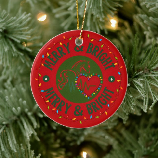 Multiple Ornament Options  - Merry & Bright Logo (Baum)