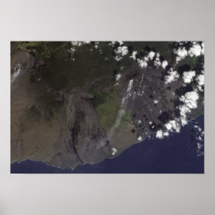 Multiple plumes blow toward the south-southwest poster