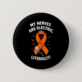 Multiple Sclerosis Awareness 2025 -orange Ribbon_  Button