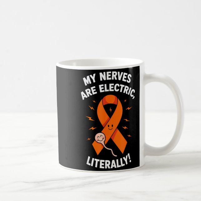 Multiple Sclerosis Awareness 2025 -orange Ribbon_  Kaffeetasse (Rechts)