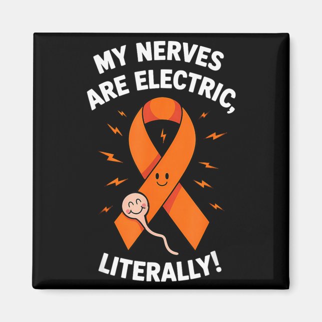 Multiple Sclerosis Awareness 2025 -orange Ribbon_  Magnet (Vorne)