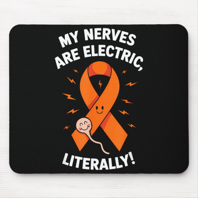 Multiple Sclerosis Awareness 2025 -orange Ribbon_  Mousepad (Vorne)