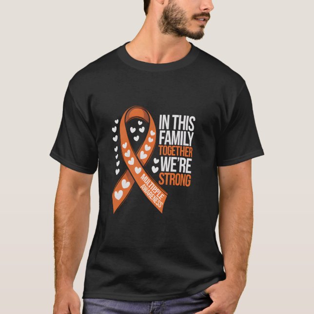 Multiple Sclerosis Awareness Family Support MS War T-Shirt (Vorderseite)