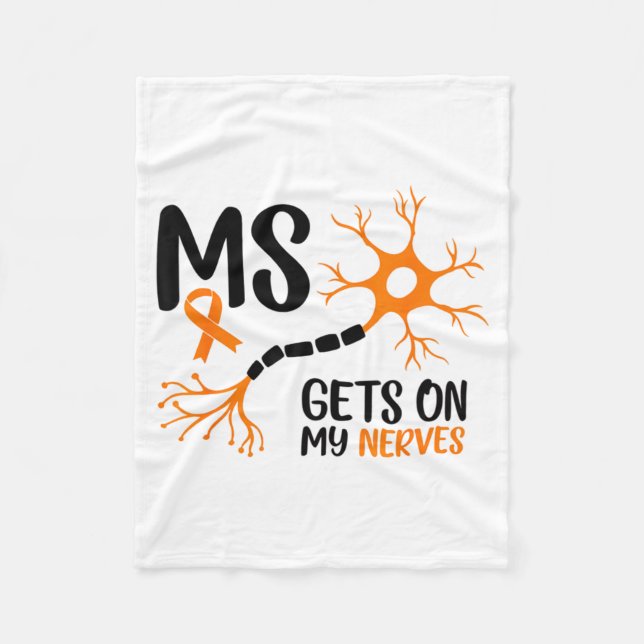 Multiple Sclerosis Awareness Gets On My Nerves Ora Fleecedecke (Vorderseite)