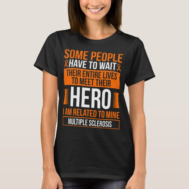Multiple Sclerosis Ribbon MS Warrior Survivor T-Shirt (Vorderseite)