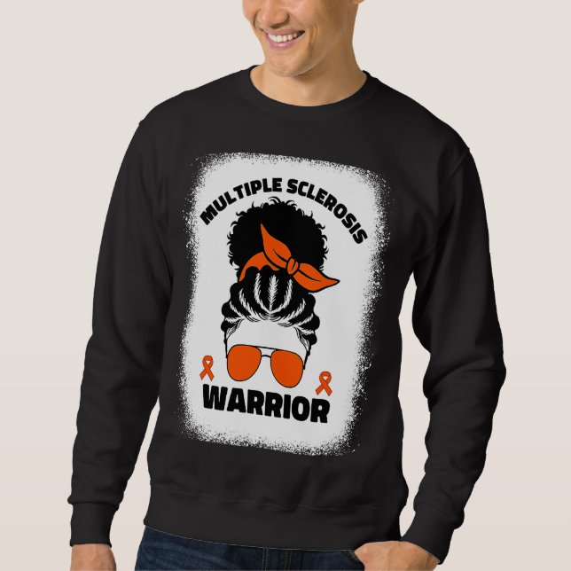 Multiple Sclerosis Warrior For Afro Black Women Ms Sweatshirt (Vorderseite)