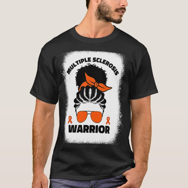 Multiple Sclerosis Warrior For Afro Black Women Ms T-Shirt (Vorderseite)